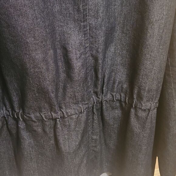 Sandro Woman Blue Denim Jacket w/ Cargo Pockets Size 2XL - Picture 9 of 9